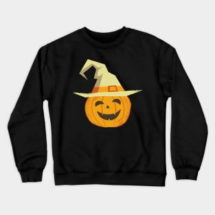 halloween smiling pumpkin head Crewneck Sweatshirt